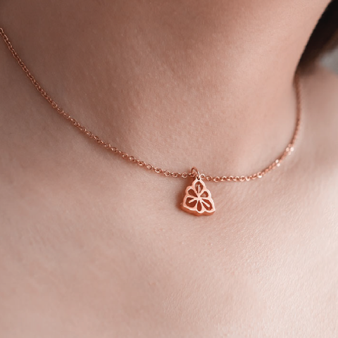 IRIS FEBRUARI BIRTHFLOWER NECKLACE